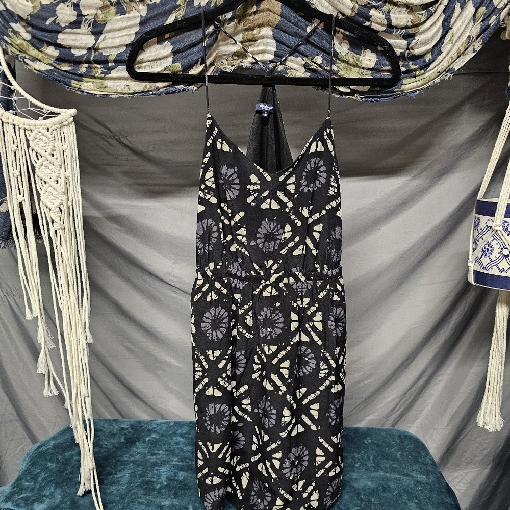Madewell | Starview Silk Batik Grid Cami Dress size 0 - Picture 3 of 12